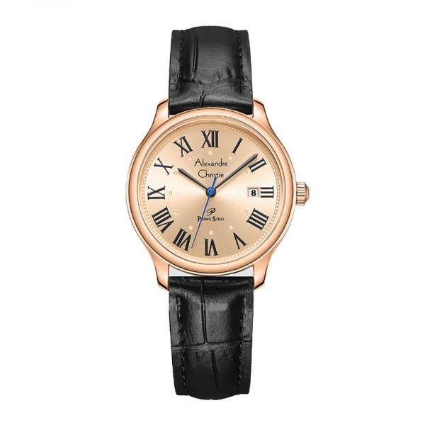 Alexandre Christie AC 1042 Rosegold Full Leather Lady LDLRGLN 